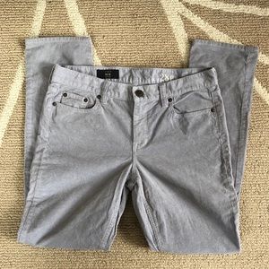 J. Crew Reid Grey Cord Pant 28P Short